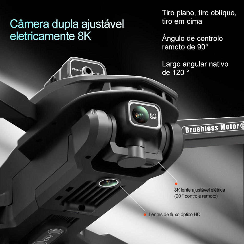 Drone V168 Pro com GPS - Câmara HD 8K - com atualização do GPS!