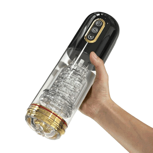 TITANIUM WARRIOR 10 ТЕЛЕСКОПИЧНО ВЪРТЕНЕ 10 ИЗСМУКВАНЕ АВТОМАТИЧНА МЪЖКА МАСТУРБАЦИЯ