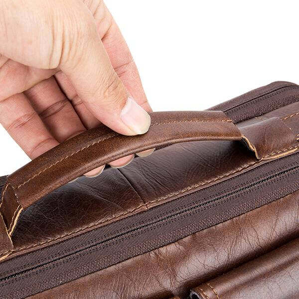 Torba na ramię z prawdziwej skóry dla mężczyzn Business Messenger Bag