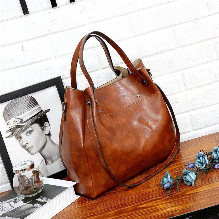 Vintage ručně vyráběná kožená 4dílná sada