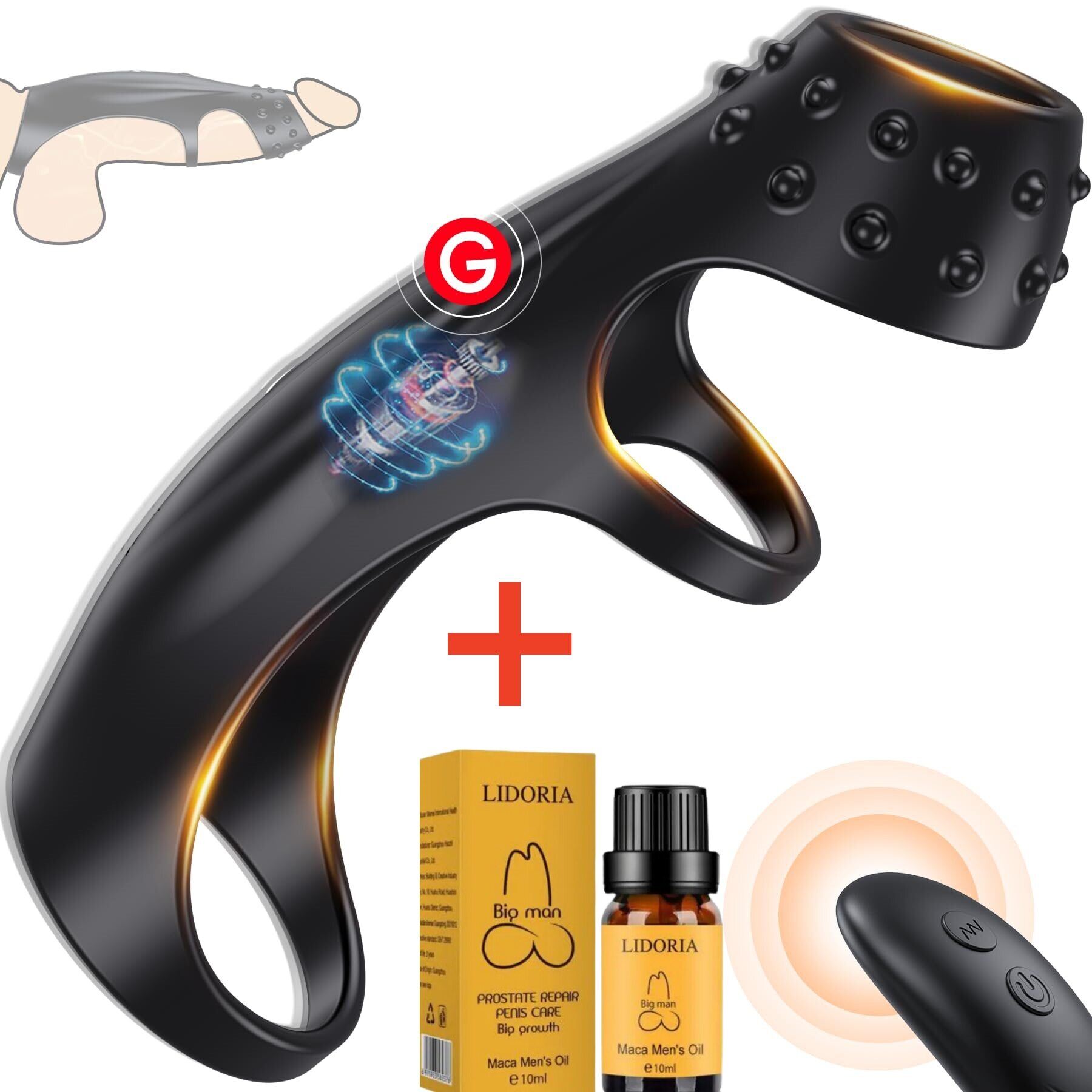 💥Специално представяне през 2024 г.💕--💕Троен пръстен за пенис