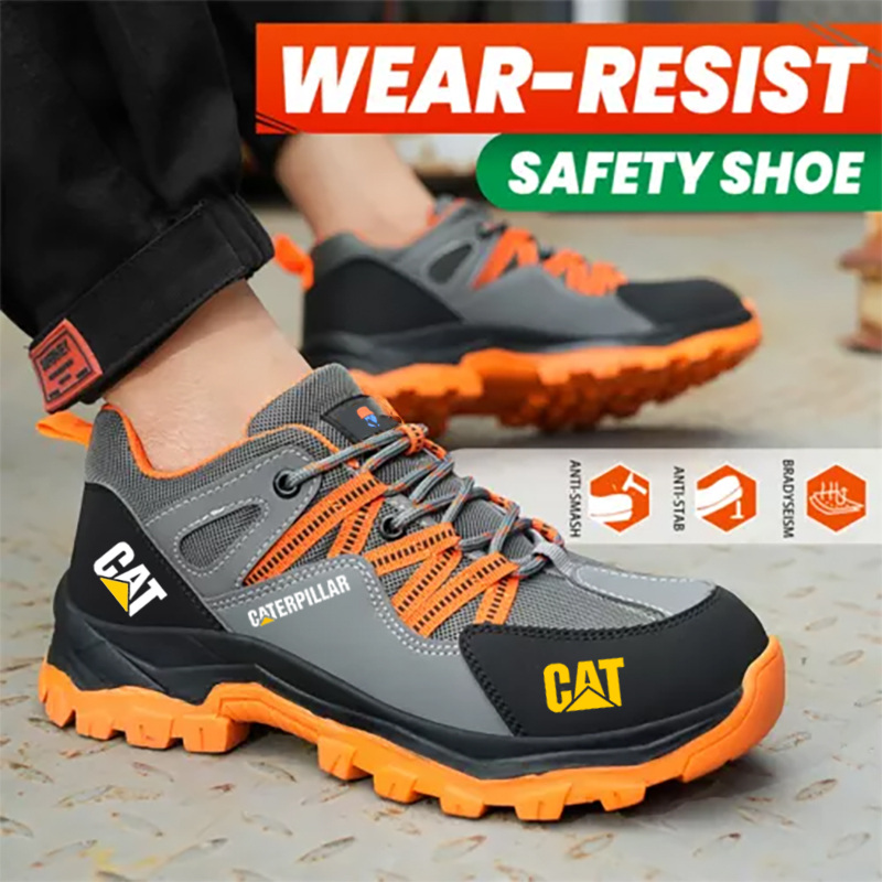 Nowe męskie buty robocze CAT® 2025 ze stalowymi noskami, nietłukące i odporne na przebicie, oferta ograniczona czasowo