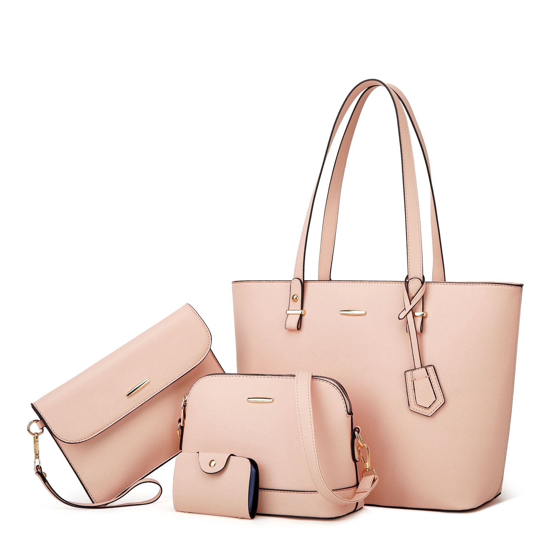 Conjunto de bolso de cuero de varias piezas hecho a mano