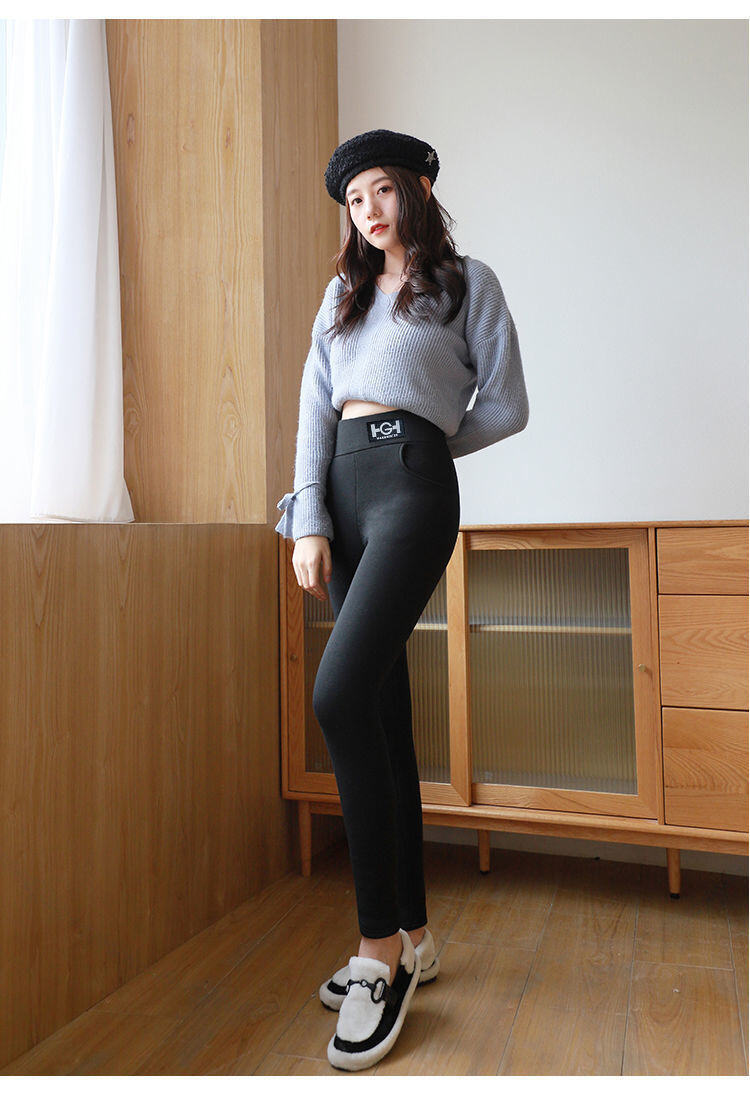 🔥Calças térmicas de caxemira skinny femininas da moda