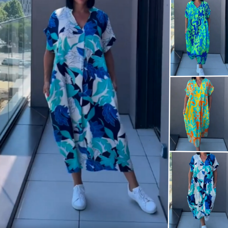 ✨Elegantiška moteriška suknelė su V formos raštu
