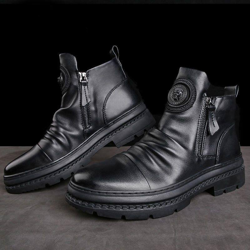 🔥Oferta por tempo limitado 49% DE DESCONTO🔥Botas Martin de couro feitas à mão italianas