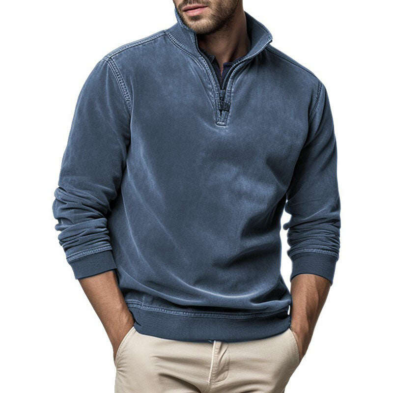 M-4XL🔥Moletom com capuz vintage com zíper masculino