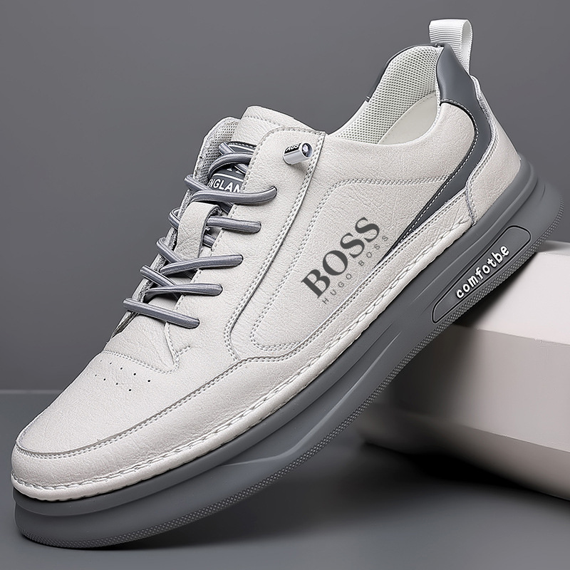 BOSS 2025 novos sapatos casuais e versáteis de sola grossa de alta qualidade