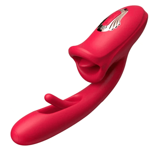 G Spot Flapping Vibrator with Kissing Function & Vibrating Tongue