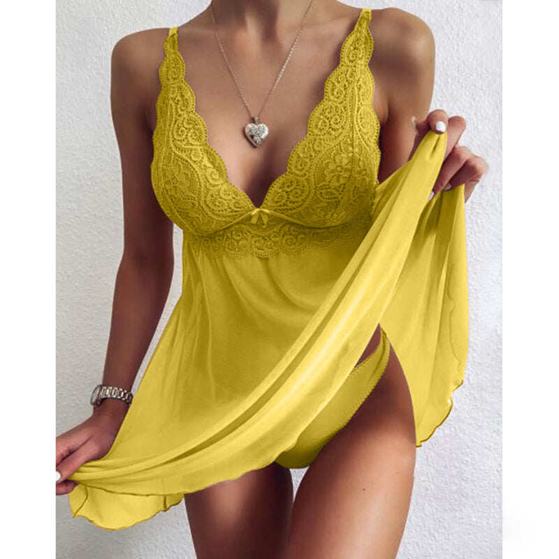Ręcznie robiona koronkowa piżama plus size
