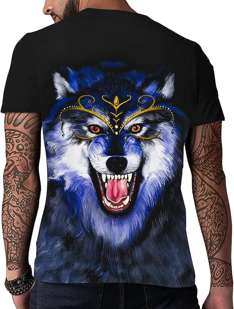 Men's 3D Print Skull T-Shirt 3D Creative Print Short Sleeve T-Shirt Casual Round Neck Novelty Street Fashion Tees Shirt