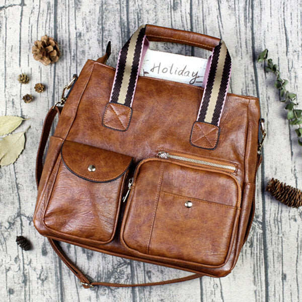 Bolsas, bolsas, bolsas de ombro em couro artificial