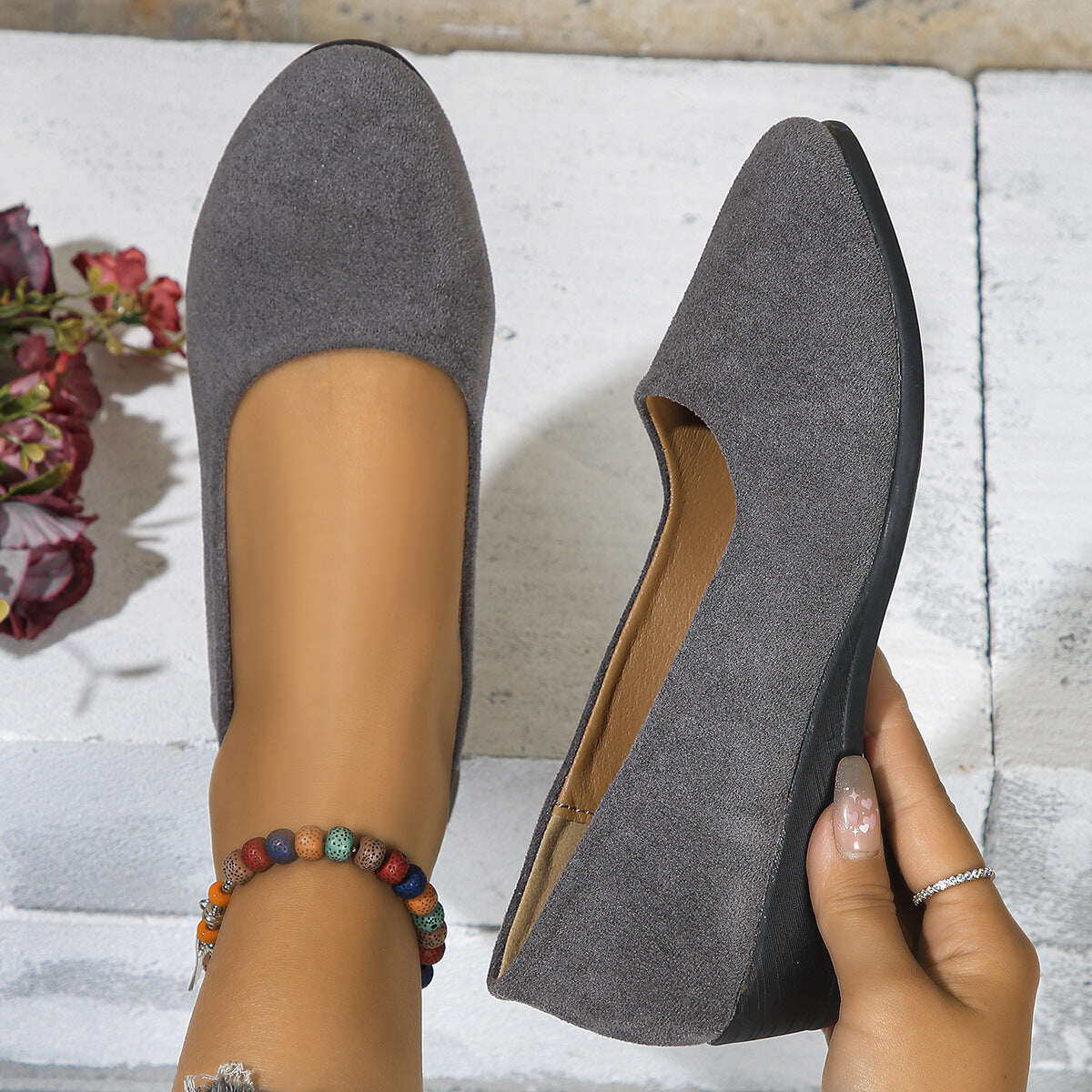 🔥Último dia de liquidação 60% DE DESCONTO 🔥 Sapatos baixos ortopédicos confortáveis, leves, antiderrapantes e respiráveis ​​para mulheres