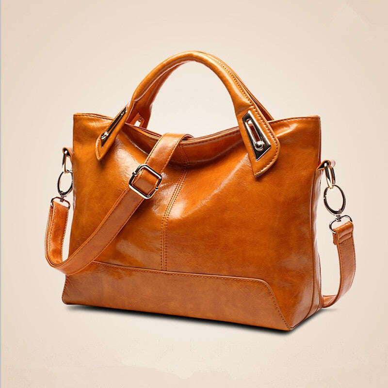 Leather shoulder bag