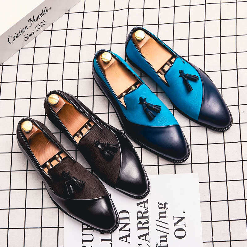 Sapatos de couro premium Roberto BarbieriTM Slip-On