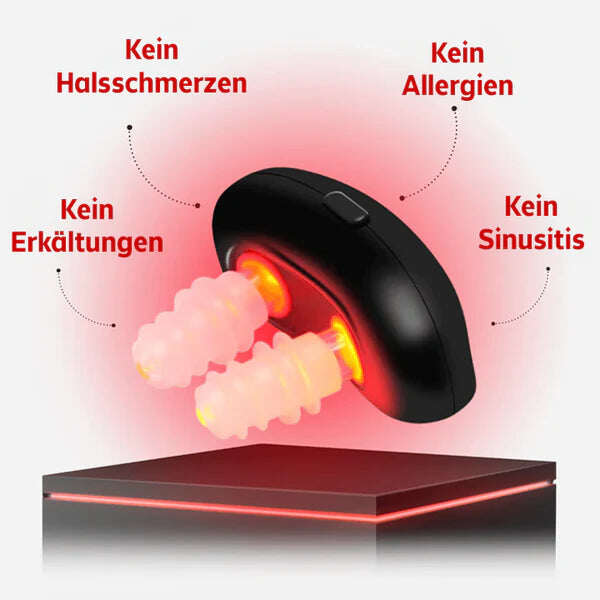 Dispositivo de terapia nasal Oveallgo™ INSTANT RespiRelief com luz vermelha