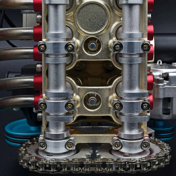 🚗Kit de modelo de motor de carro DIY para montagem mecânica de metal V8 (garantia de 3 anos)