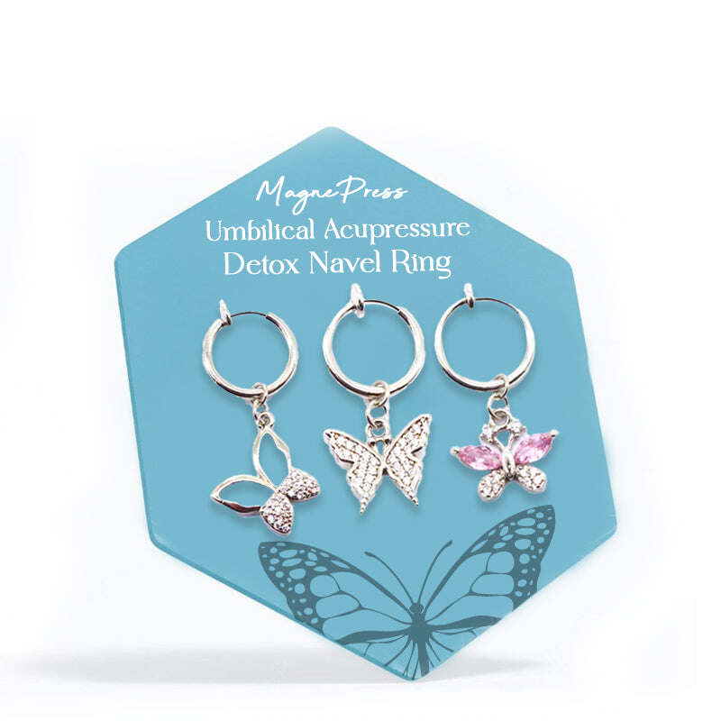 MAGNEPRESS ACUPRESSÃO UMBILICAL ANEL DO BOTÃO DE DESINTOXICAÇÃO DO BARRIGA