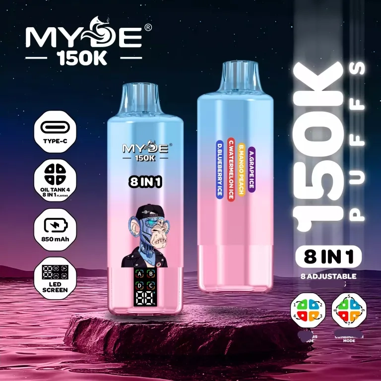 MYDE 8IN1 150000 Puffs disposable vapes Classic tastes including Watermelon & Raspberry & Cherry & Cola