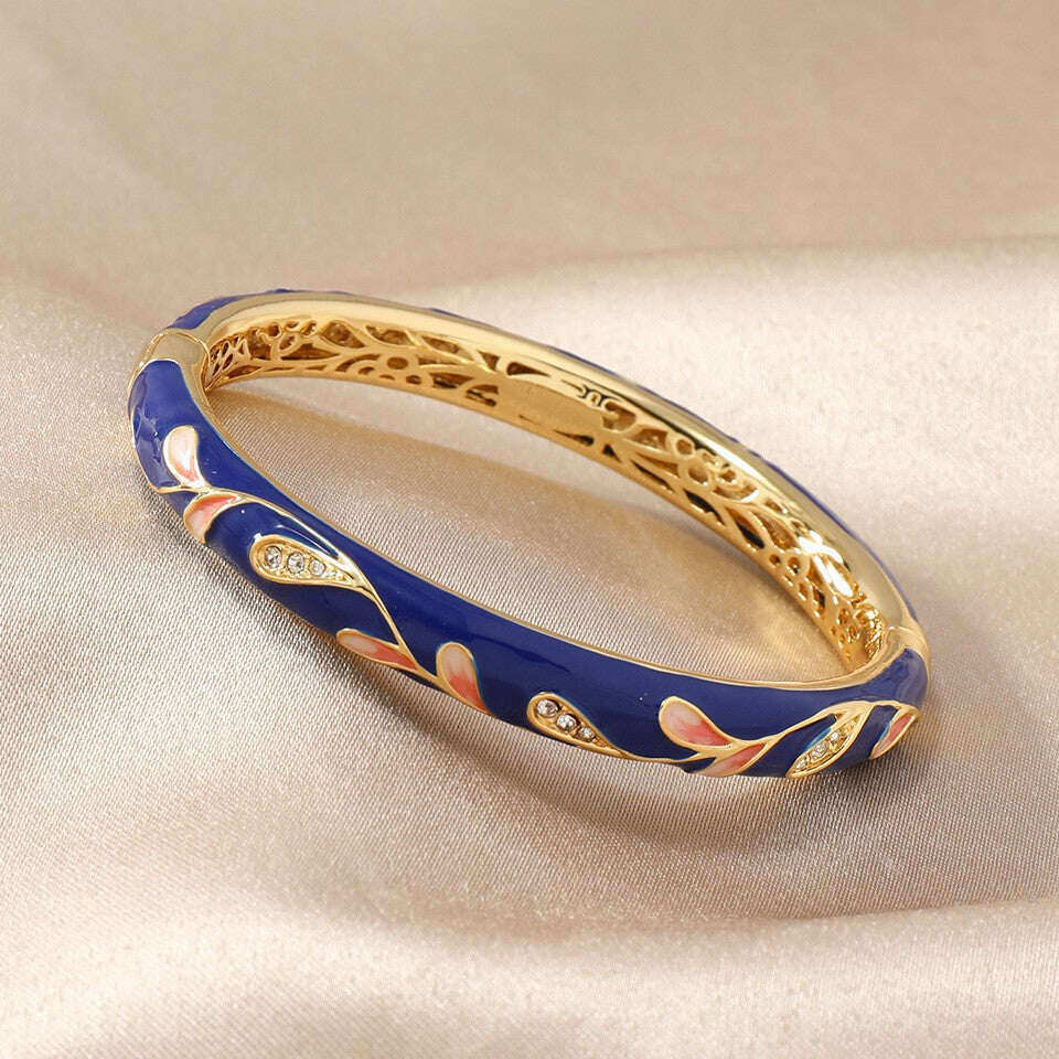 Pulseira magnética de esmalte Cloisonné de neodímio ouro titânio CZTICLE™