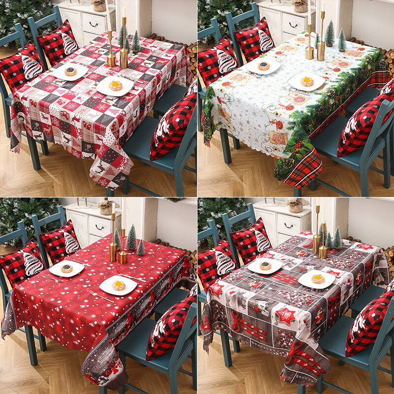 Ideias criativas de decoração de Natal/toalha de mesa impressa de Natal