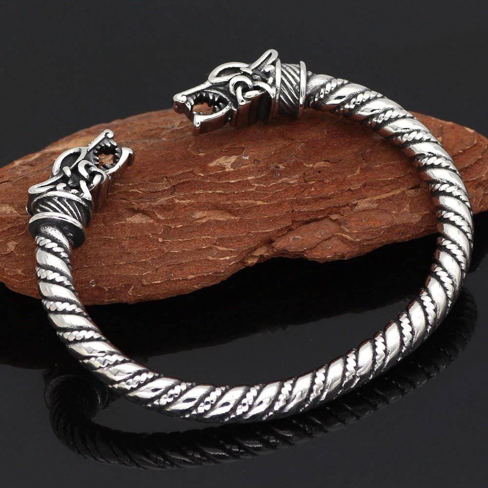 Гривна Fenrir Wolf Torc - неръждаема стомана