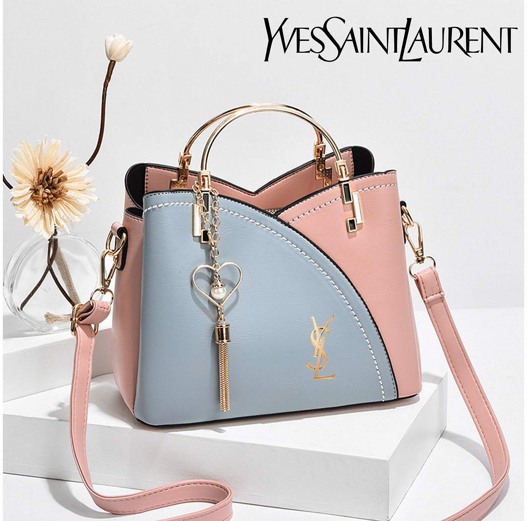 YSL® Modna torba na ramię o dużej pojemności w kontrastowym kolorze