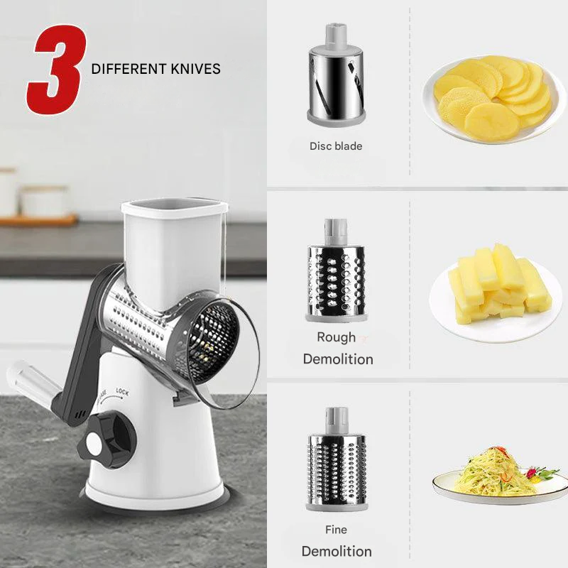 SwiftGrate Pro™ | Ralador e cortador rotativo manual multifuncional