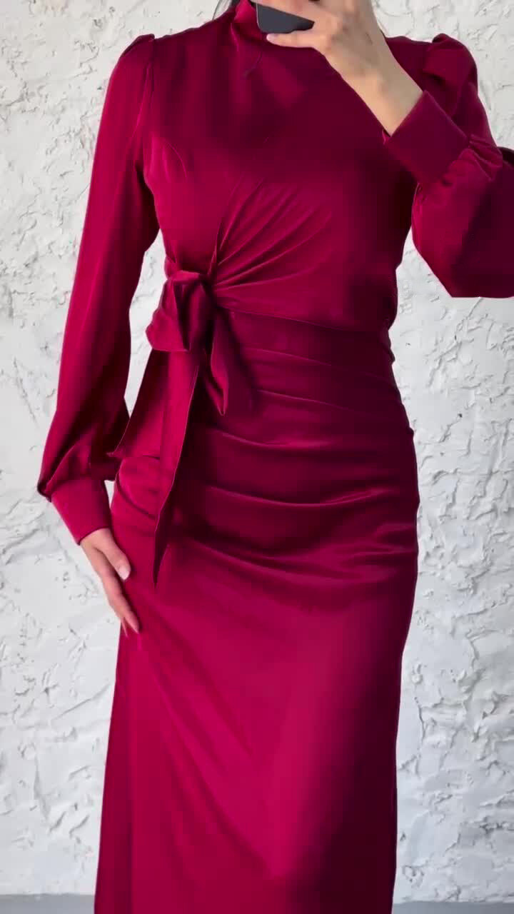 Nova primavera e verão vestido com cintura emagrecimento vestido de cintura alta temperamento saia para mulher