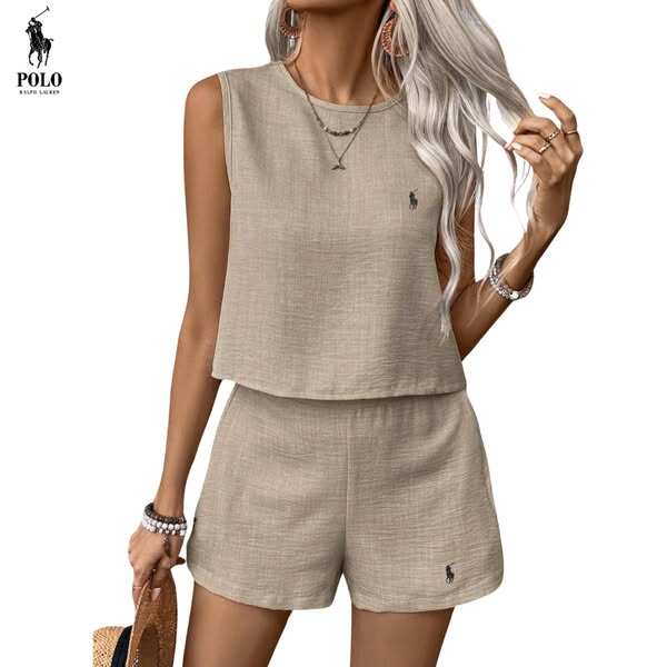 Ꮢalph Ⅼauren | Conjunto de linho de 2 peças