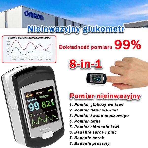 Omron nem invazív vércukormérő (5 másodperces mérés/99%-os pontosság)