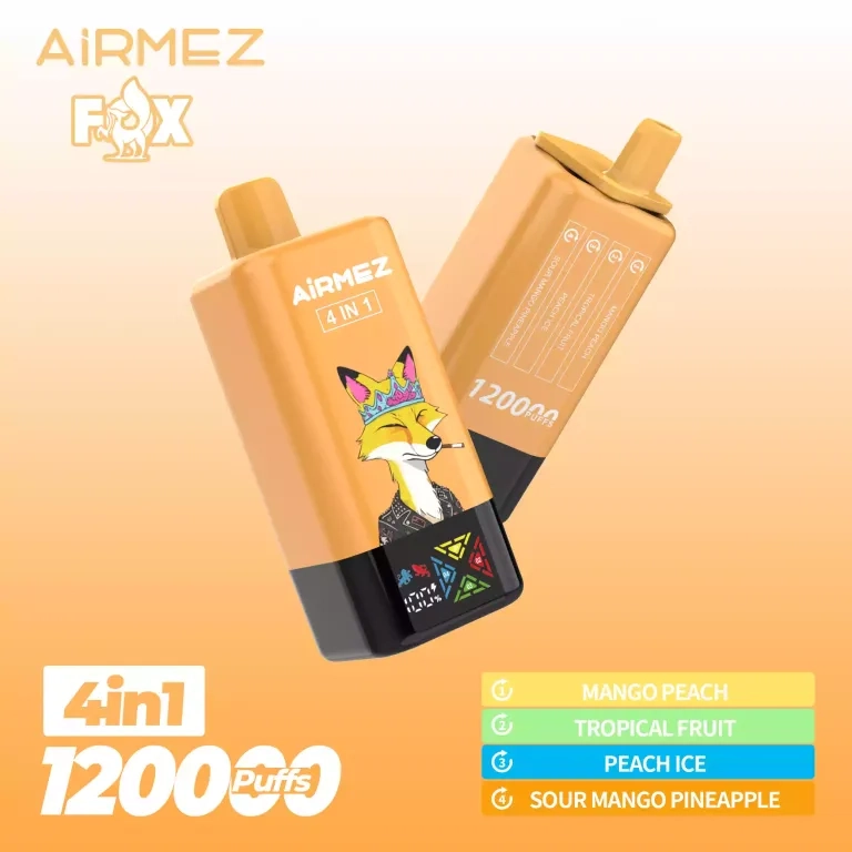 AIRMEZ FOX 120000 Puffs 4 IN 1 Taste Disposable Vape blueberry raspberry