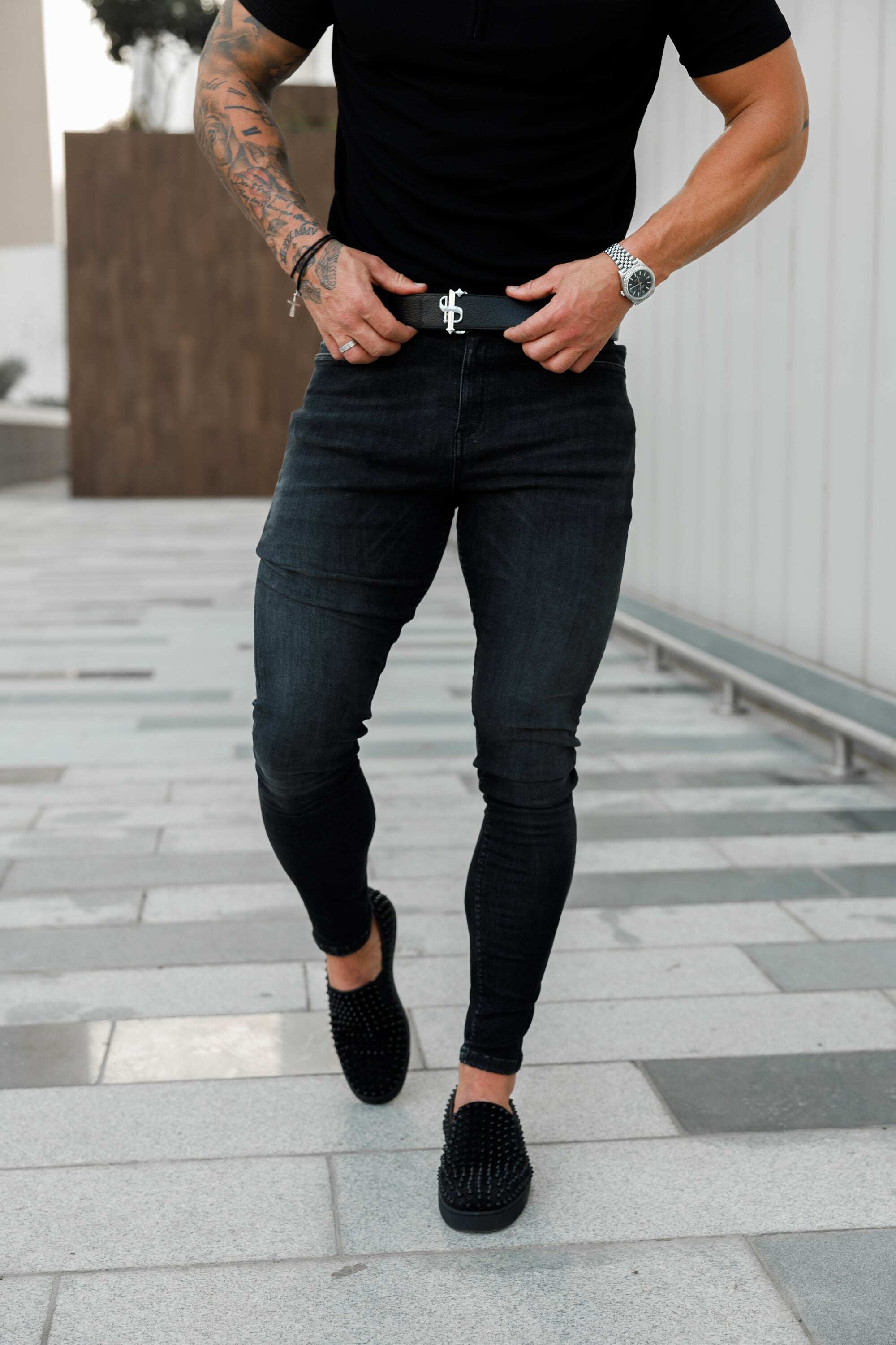 Ultra Stretch Black Slim Jeans - FSJEAN003