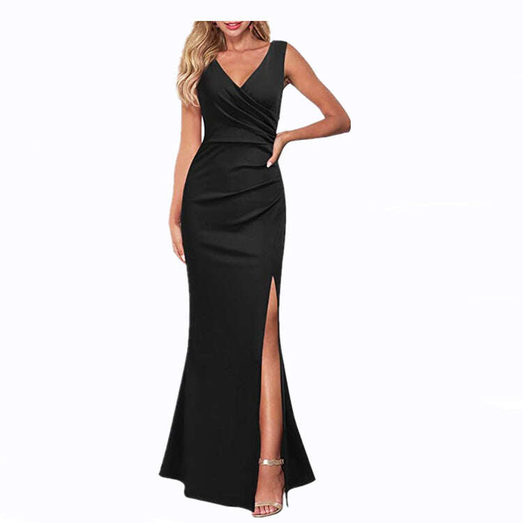 vestido feminino longo e emagrecedor com suspensórios
