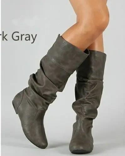 【35-43】 SAPATOS ALTOS BORDADOS PARA MULHERES RETRO SIMPLES