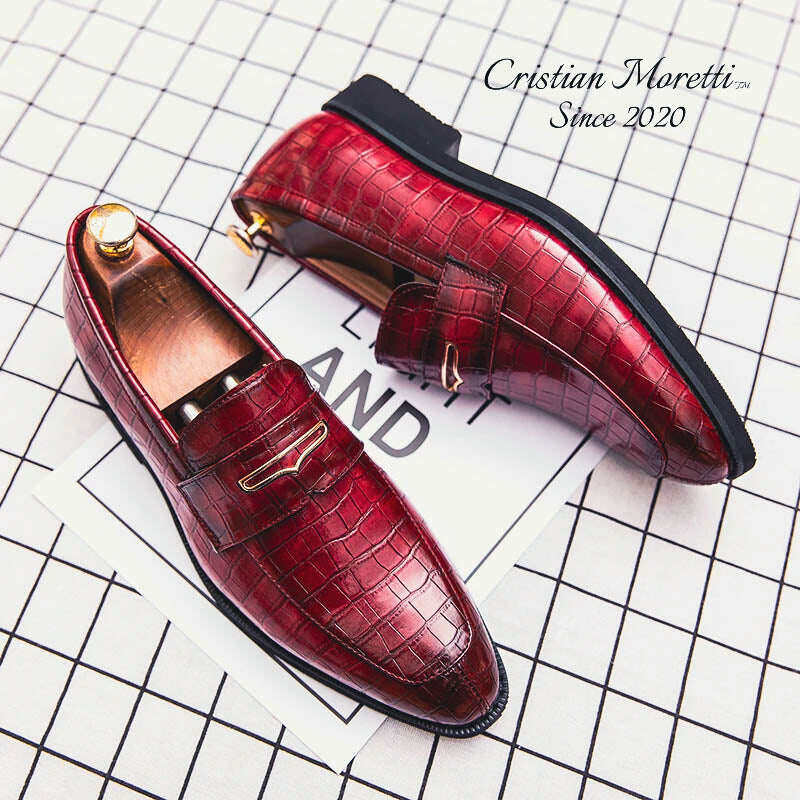 Sapatos de grife em couro legítimo Giorgio MontiTM