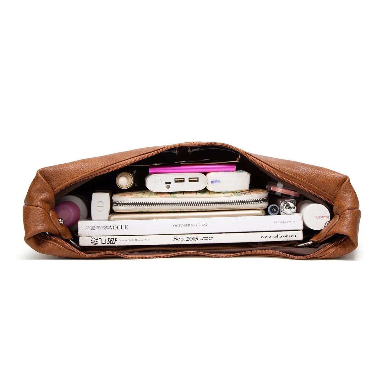 Bolsa de ombro retrô casual da moda