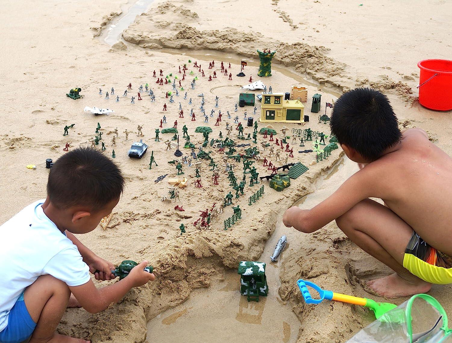 Cp-Tree Enorme Jogo de Campo de Batalha Simulado 300 Peças Conjunto de Base Militar Terno Conjunto de Jogo Militar