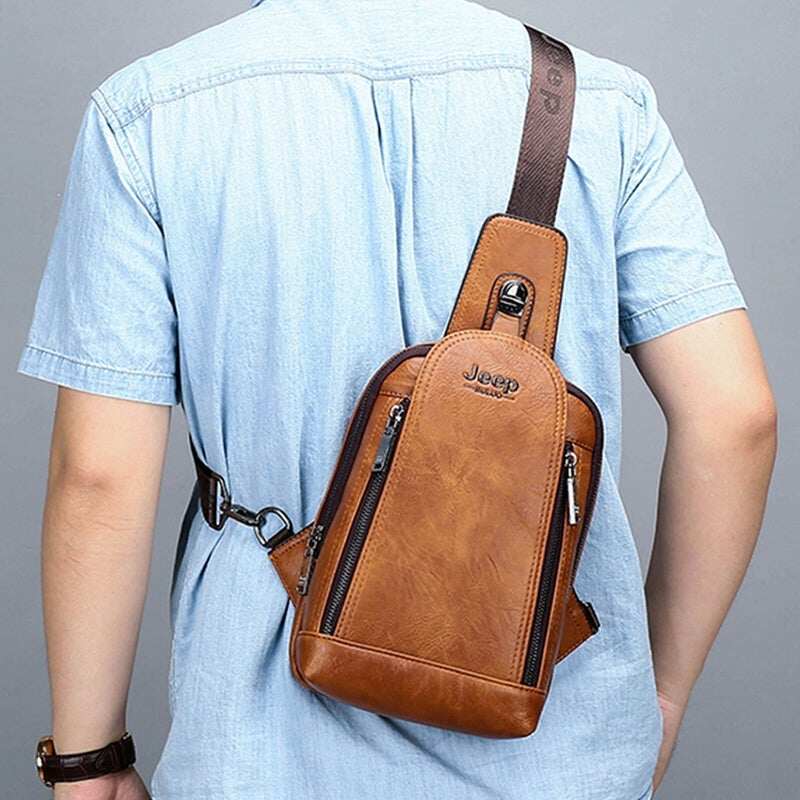 Męska torba na klatkę piersiową w stylu retro