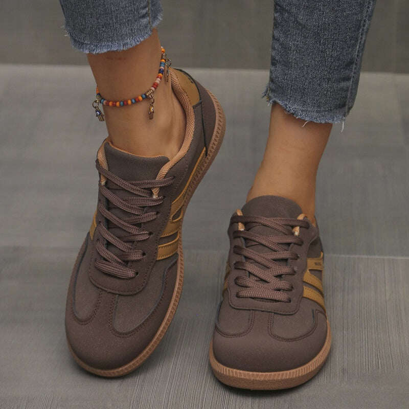 Sapatos ortopédicos femininos elegantes e antiderrapantes com bico redondo
