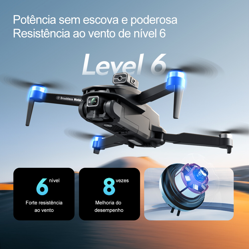 Drone V168 Pro com GPS - Câmara HD 8K - com atualização do GPS!