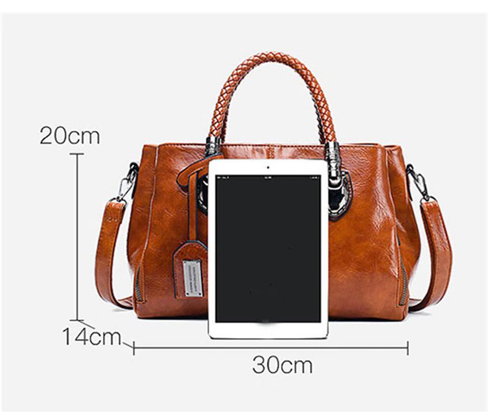 ВИНТИДЖ ТРОЙНА ЧАНТА ПРЕЗ РАМО ОТ ВОСЪЧНА И ОМАСЛЕНА КОЖА BOSTON