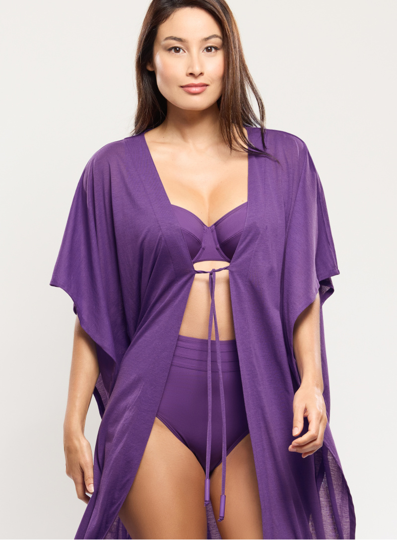 Bikini swimsuit with strappy cape set anti-ultraviolet