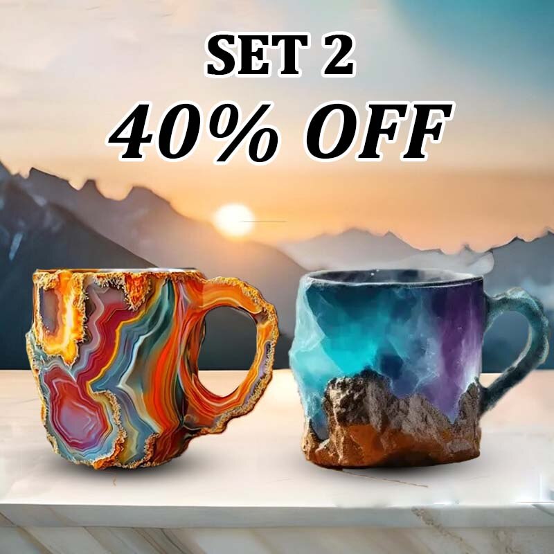 (🌲Early Christmas Sale) ✨️2024 Νέες κούπες καφέ ορυκτών κρυστάλλων☕