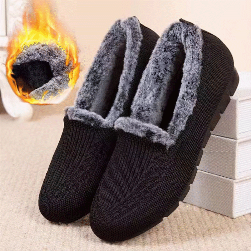 🔥Último dia com 50% de desconto - sapatos femininos forrados de pele de shearling