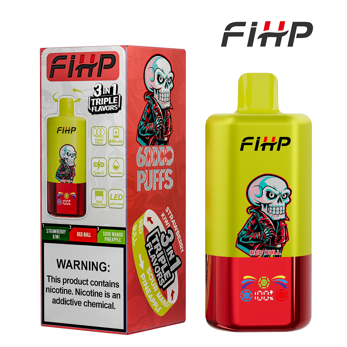FIHP Vape o potrójnym smaku (60 000 zaciągnięć)
