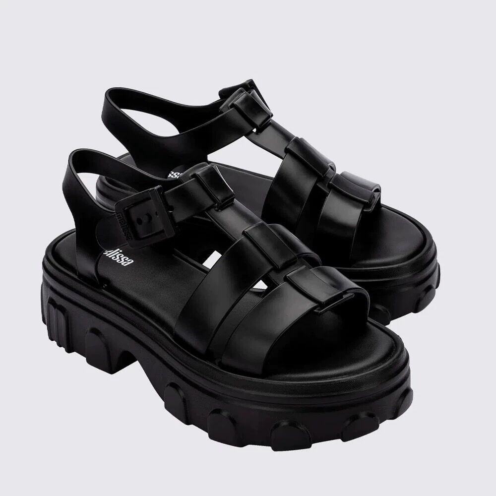 Novos sapatos romanos plataforma sola grossa sapatos femininos geléia dedo do pé aberto trançado moda casual sandálias à prova dwaterproof água