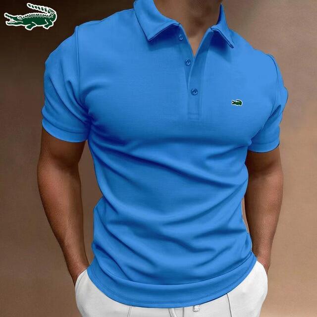 2023  Camisa pólo em piquet de algodão