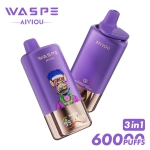 WASPE AIVIOU 60000 Puffs Disposable Vape Strawberry-raspberry-cherry + Love 666 + cherry ice cream
