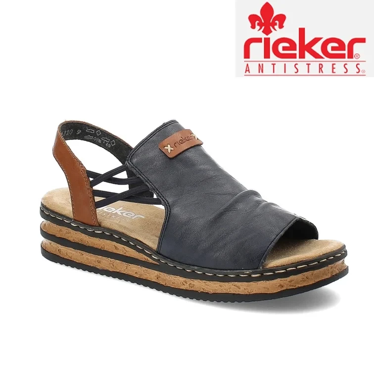 Rieker® Moda sandálias de couro para mulher
